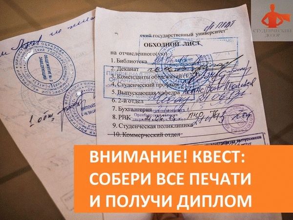 Что входит в обходной лист