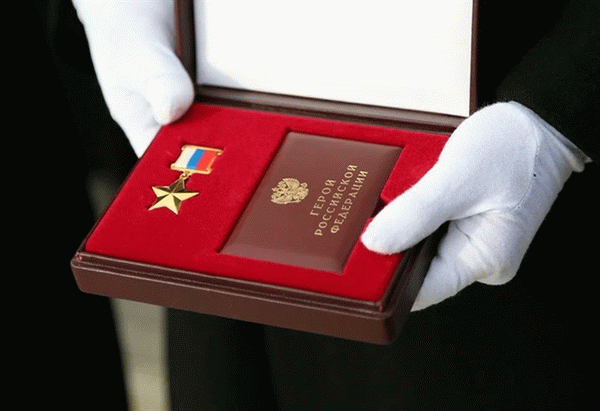 Медаль Героя России - оборотная сторона 