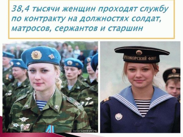 Женщины служат в армии по контракту