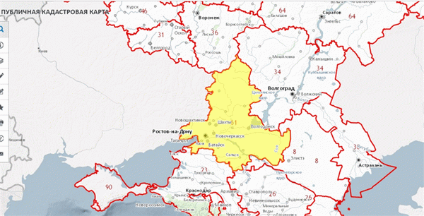 Публичная земельная карта - Ростовская область